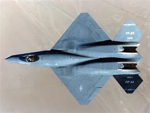 YF-23 from overhead in flight